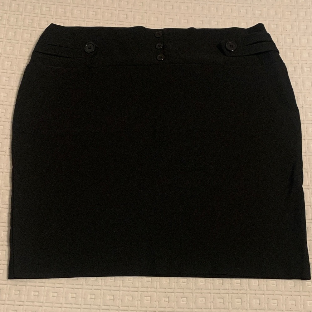 Dots Black Pencil Skirt